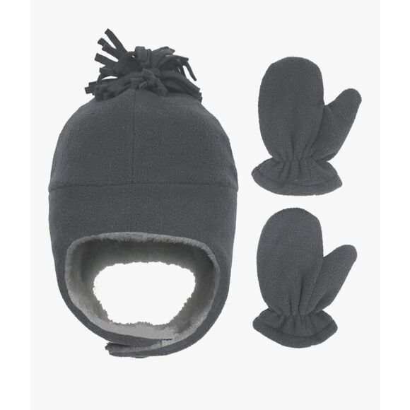 NWT BROOK + BAY KIDS HAT AND MITTENS SET - Picture 2 of 10